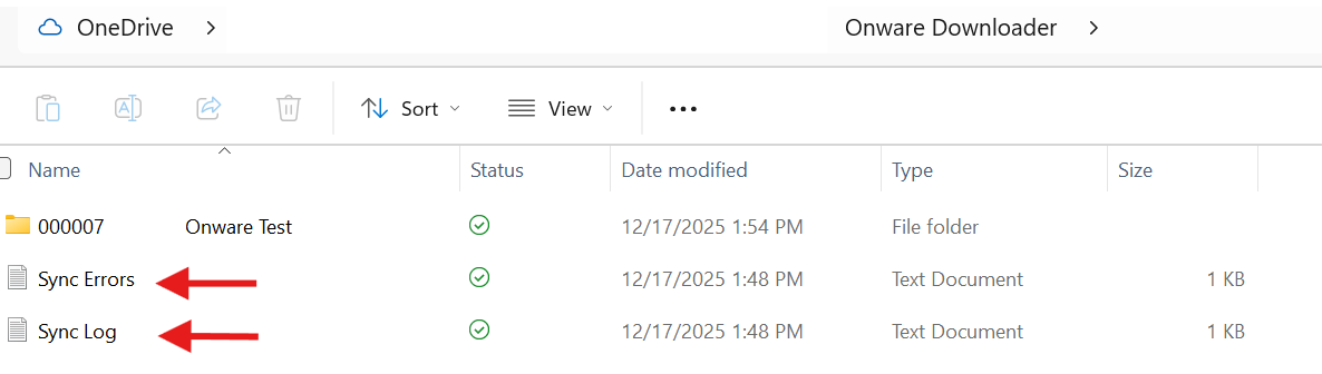 What happens if I receive sync errors after using Onware Downloader ...